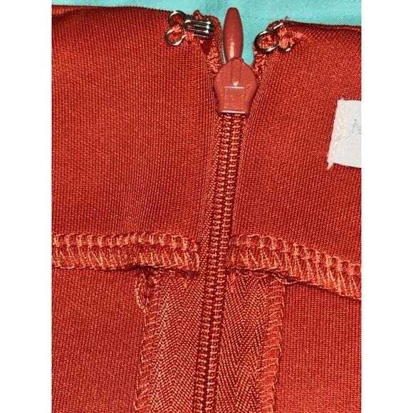 New York & Company Stretch Women's Red/Orange Front Slit Pencil Skirt Sz 8 NWTS - Picture 11 of 12